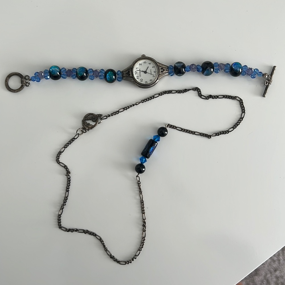 Matching watch and necklace